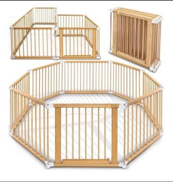 Parc bébé KIDUKU XXL 7,2 m avec porte incluse, 8 pièces, formes personnalisées selon vot