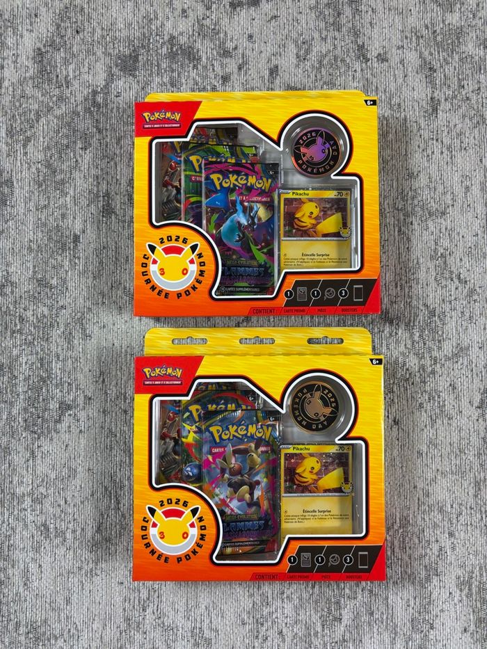 Pokémon Lot x2 Coffrets Collection Journée Pokémon 2026 Pikachu