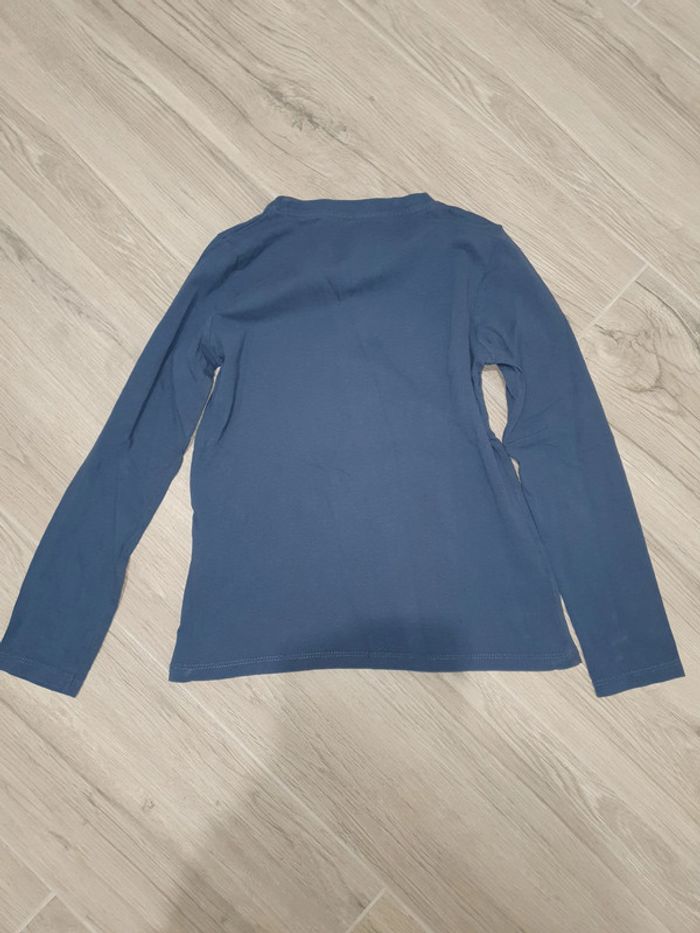 Tee-shirt manches longues bleu 8ans - photo numéro 3