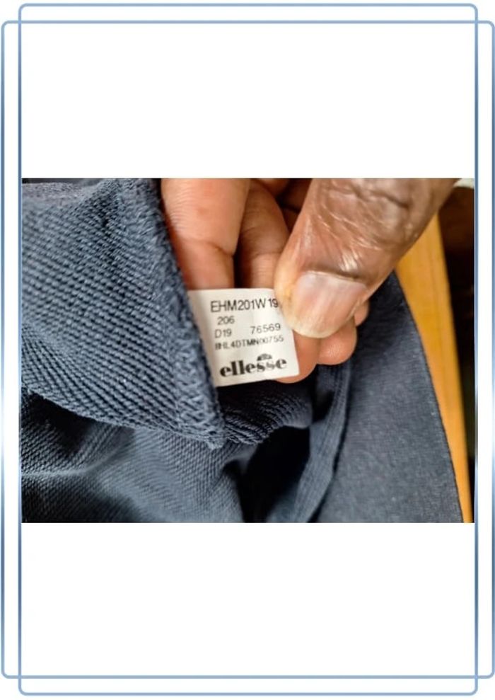 Veste  /Track jacket ellesse vintage bleu foncé / homme - taille M / brodé (104) - photo numéro 11