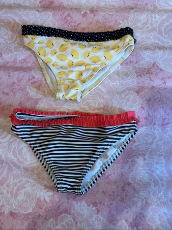 Lot 2 maillots de bain culottes bébé fille