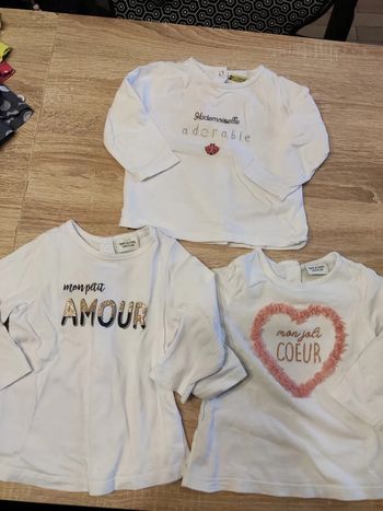 Lot t-shirts 12 mois