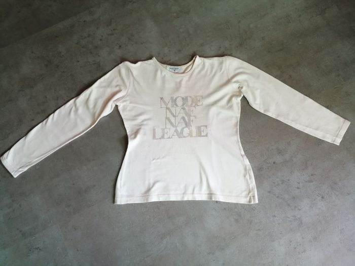 T shirt rosepale manches longues Taille 0 Naf Naf