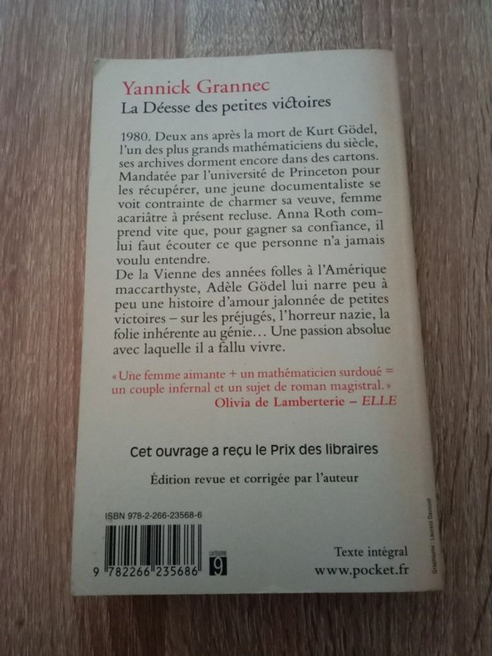 Yannick Grannec 📚 La déesse des petites victoires - photo numéro 2