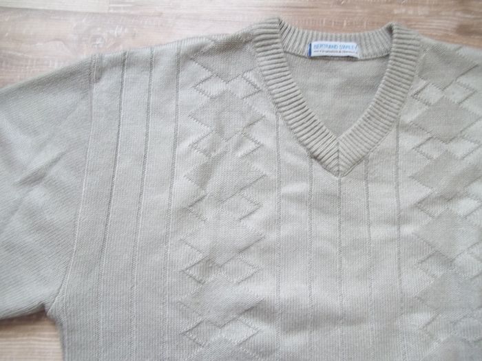 Pull col V clair Bertrand d'Arley (J-XL) - photo numéro 2