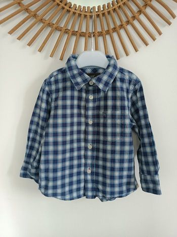 Chemise a carreaux bleu h&m