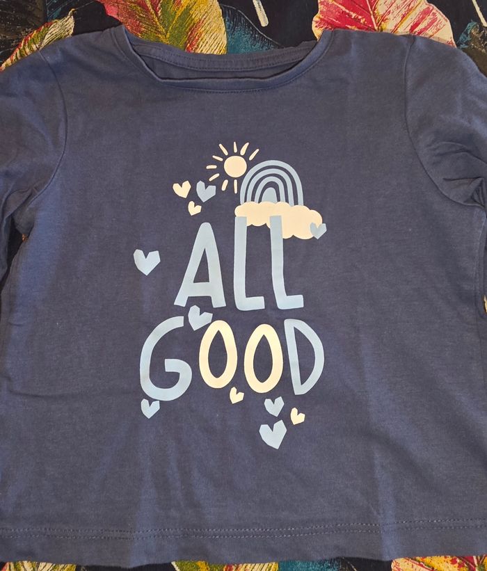 Tee-shirt ML bleu 2-3 ans - photo numéro 3