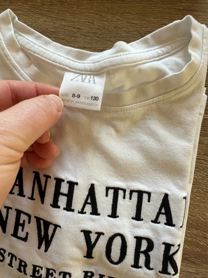 Tee shirt fille Zara 8/9 ans - photo numéro 2