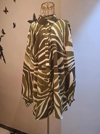 Chemise kaki & blanche