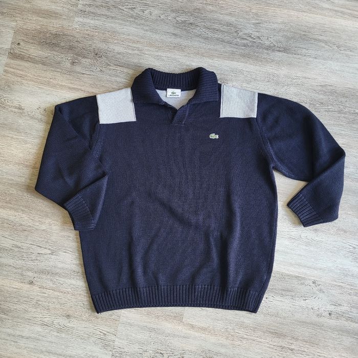 51% laine Pull col camionneur sans zip Lacoste chaud épais taille 5 L état impeccable - photo numéro 10