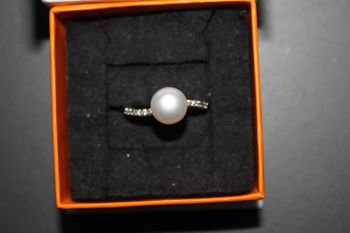 Bague argent /perle