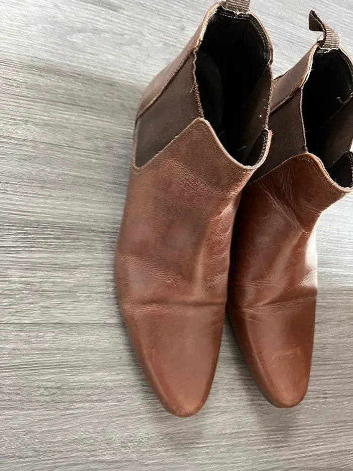 Bottines marron cuir asos