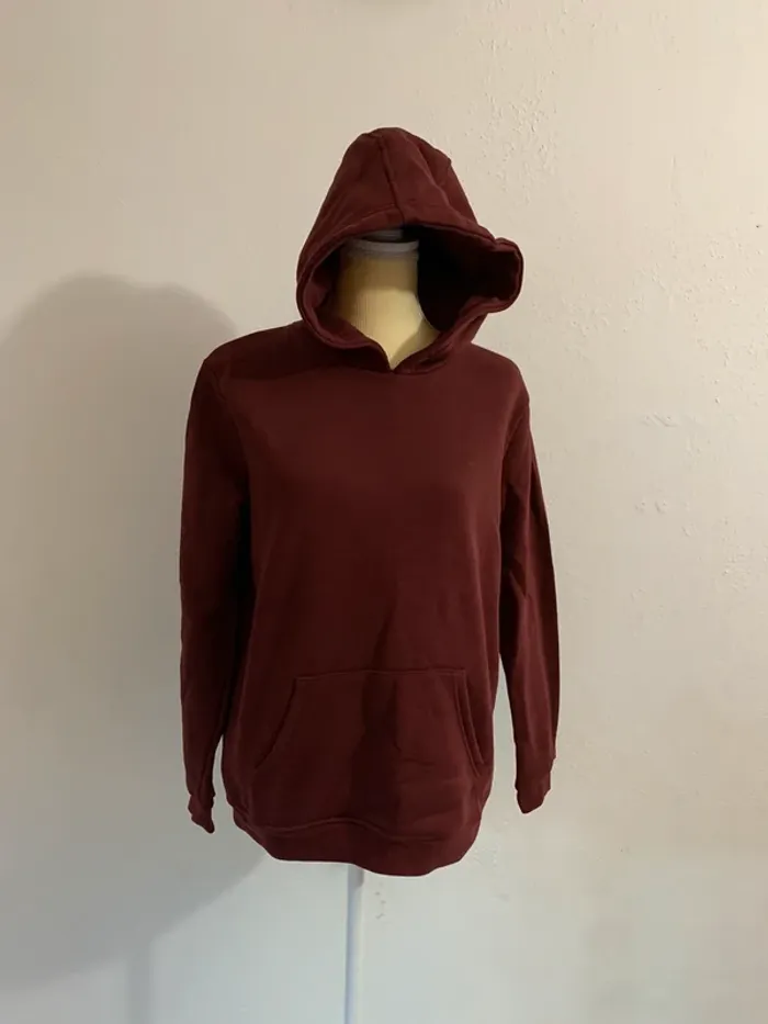 Sweat à capuche bordeaux Gémo – Taille 14 ans