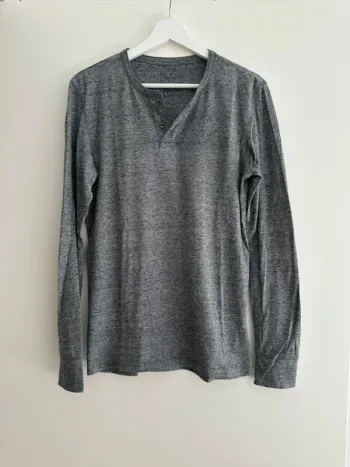 T-shirt manches longues gris homme Taille XS american eagle – Basique & confortable