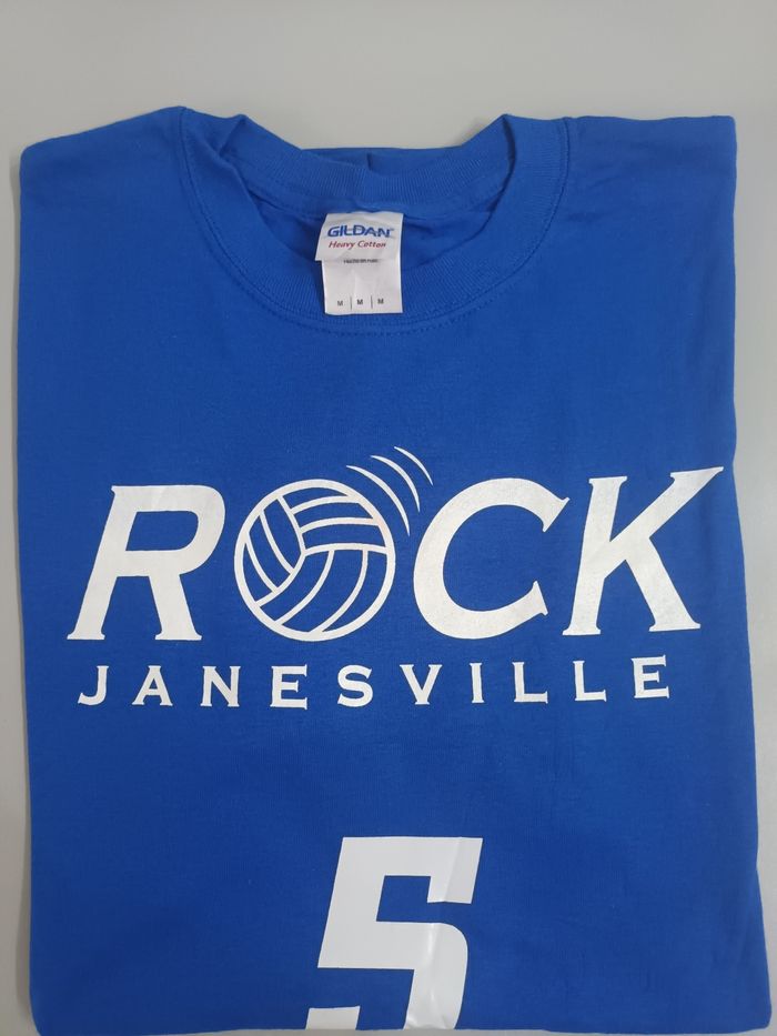 Tee-shirt vintage volley-ball  ROCK JANESVILLE numéro 5