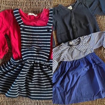 Ensemble Lulu Castagnette + Lot robe et pull