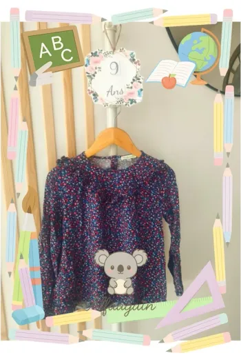 Blouse Vertbaudet fleurie 9ans