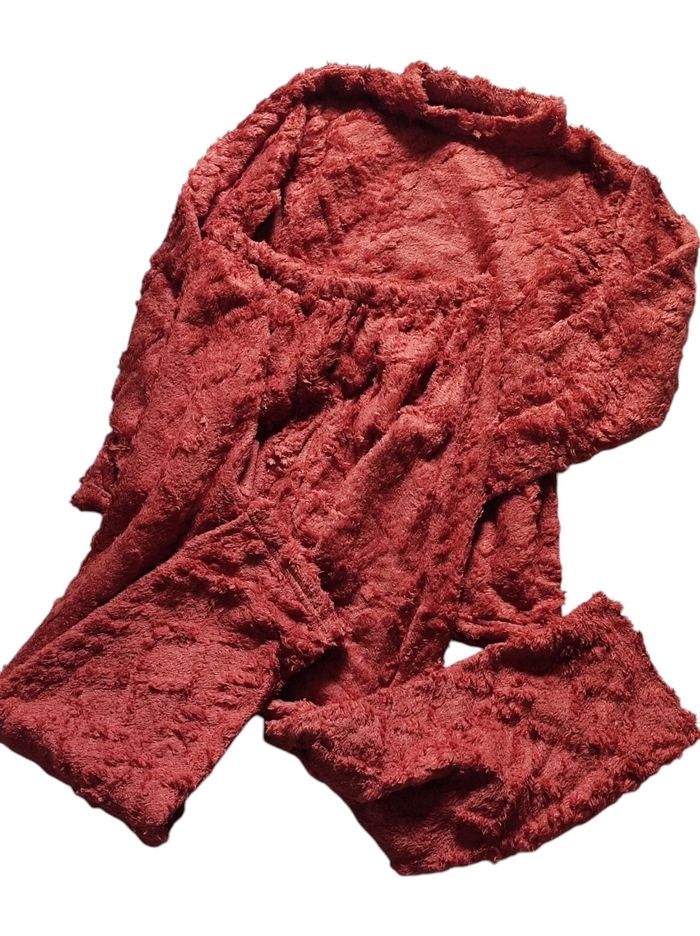 Ensemble de nuit polaire doux rouge orangé taille XXL