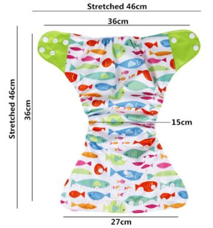 24 couches lavables pour bébé de 0 à 3 ans + 30 inserts doublure charbon + 24 inserts en microfibre - photo numéro 6