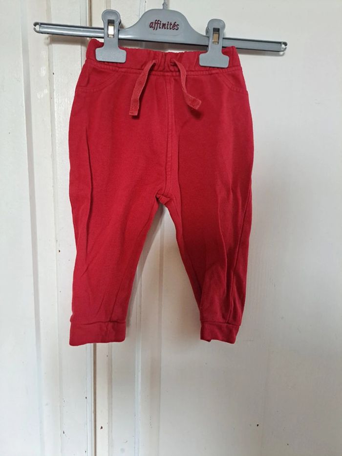 Pantalon souple jogging rouge 24mois pat &ripaton