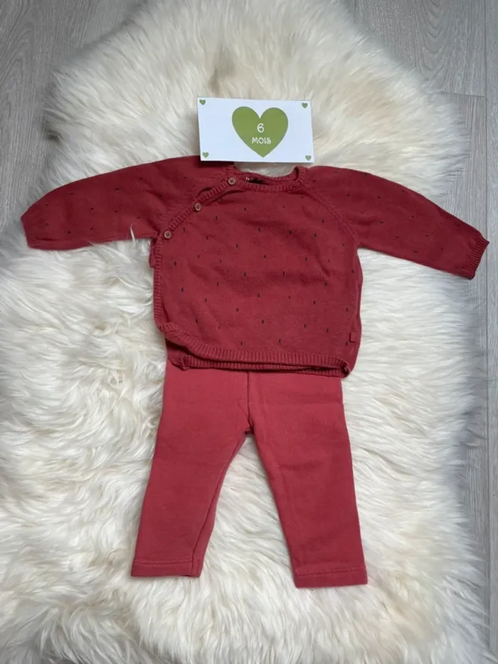 6 mois - ensemble legging chaud et Gilet