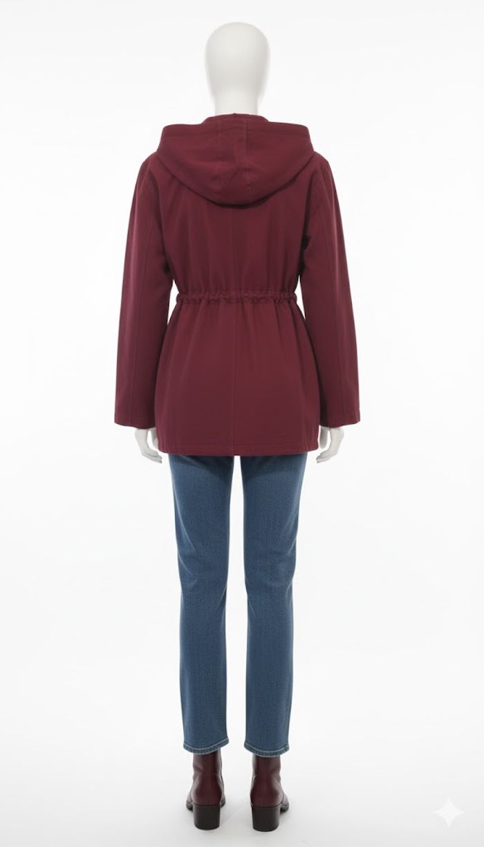 Veste Mi-Saison Bordeaux Chic & Tendance - Coupe Ajustable ! - photo numéro 2