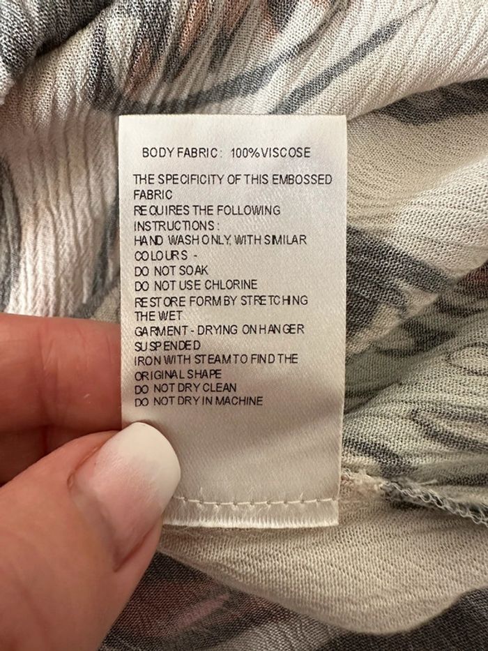 Blouse bariolée à fleurs beige crème et multicolore Mise au Green T1 38 M - photo numéro 11