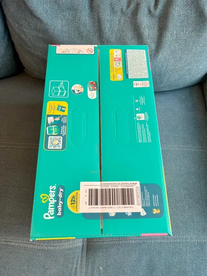 120 couches pampers baby dry taille 4 - photo numéro 2