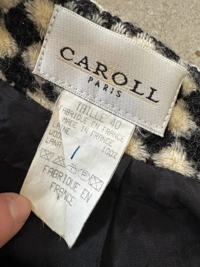 Ensemble haut et jupe Caroll taille 40 100% laine 52cm longueur jupe - photo numéro 7