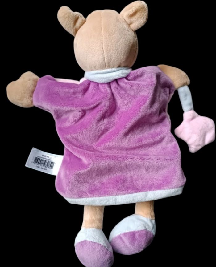 ❤️B535 Doudou  Marionnette BABY NAT Faon Biche rose violet bleu - photo numéro 2