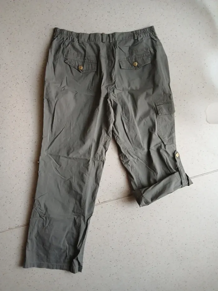 Pantalon/pantacourt kaki Blancheporte 46 - photo numéro 8
