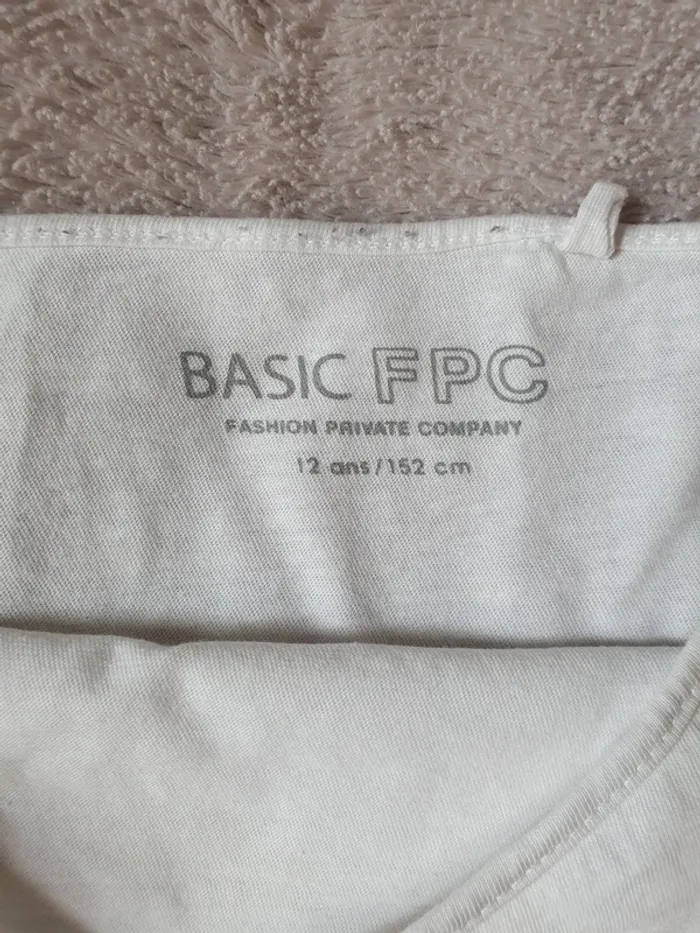 Débardeur FPC blanc taille 12 ans - photo numéro 3