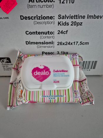 Carton de 24 paquets de lingettes enfants