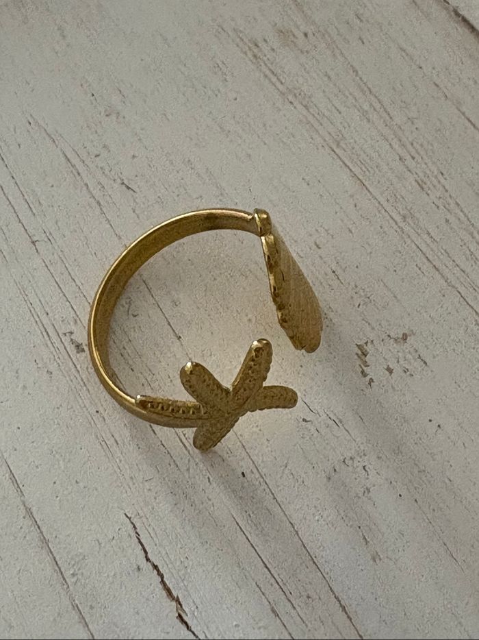 Bague dorée acier inoxydable - photo numéro 5