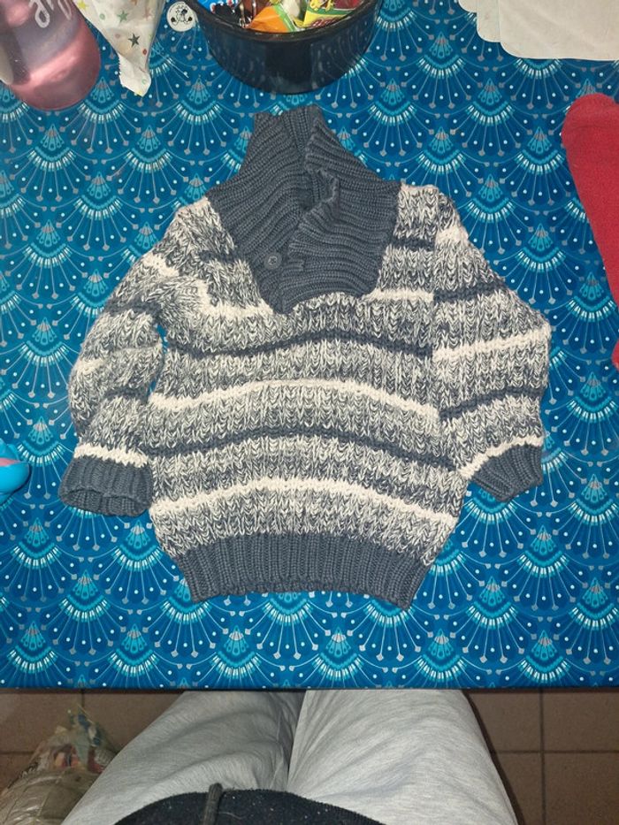 Pull tape à l'œil 12 mois chaud epais