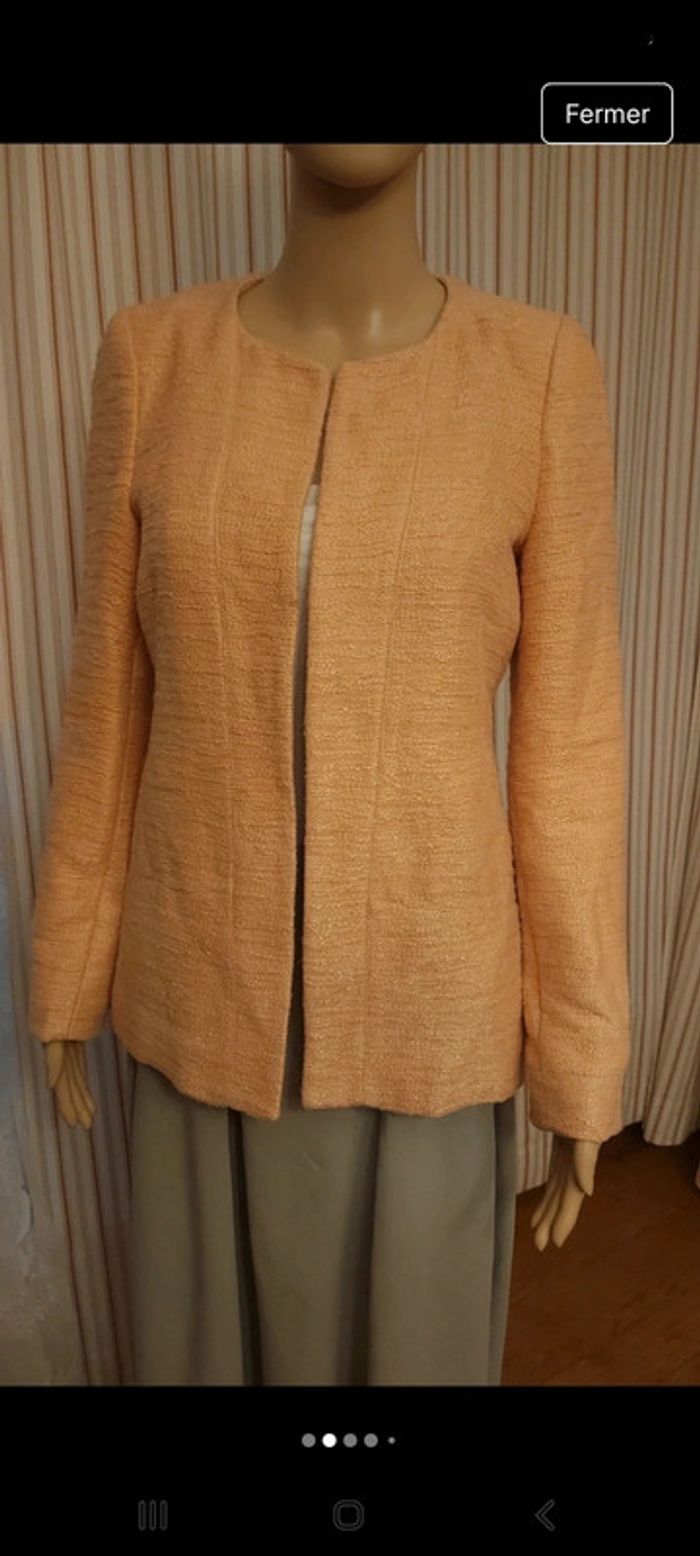 Blazer ouvert Bel & Bo taille 38 couleur Abricot - photo numéro 2