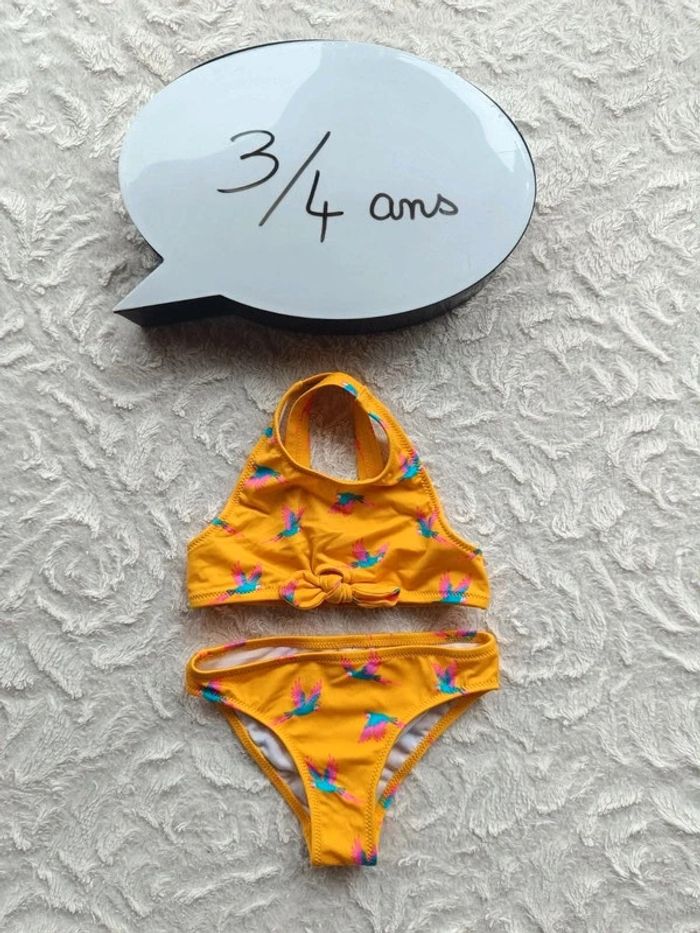 Maillot de bain 2 pièces Fille 3/4 ans Oiseau Perroquet C&A