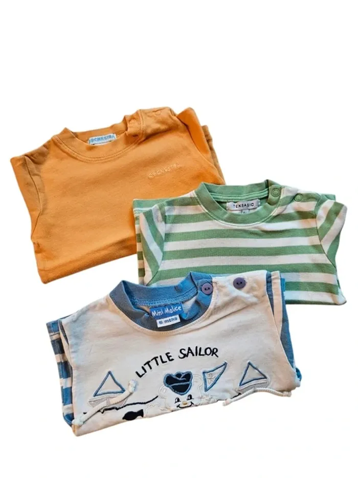 Lot de 3 Tee-shirt - 6 mois - photo numéro 2