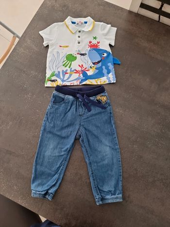 Ensemble polo + jean léger Du pareil au même en 24mois