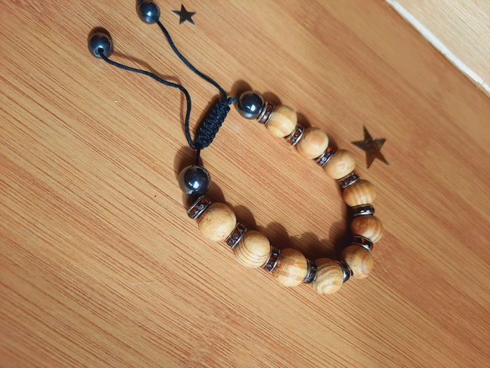 Bracelet perles en bois - photo numéro 2