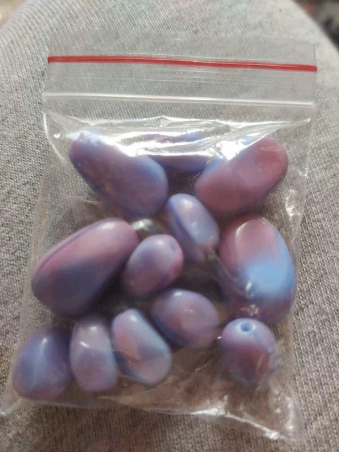 grosses perles acrylique bi-ton