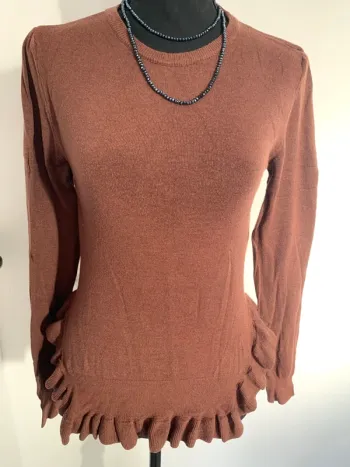 Pull original marron Rinascimento taille S