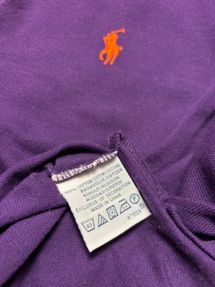 Polo manches longues Ralph Lauren - Violet - Taille S - photo numéro 4