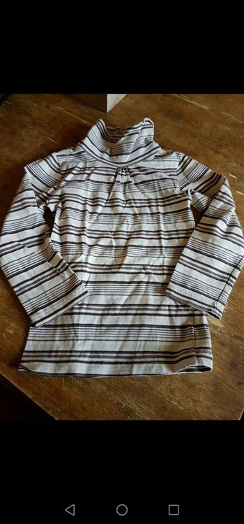 T shirt col roulé manche longue