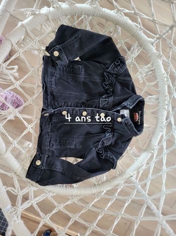 Veste en jean noire