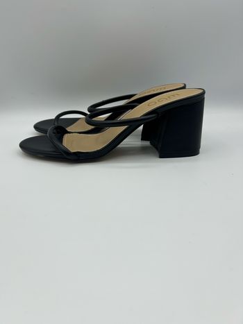 Sandales à talons bloc EGO Noires ✨ – Confortables – Taille 39 (6 UK)