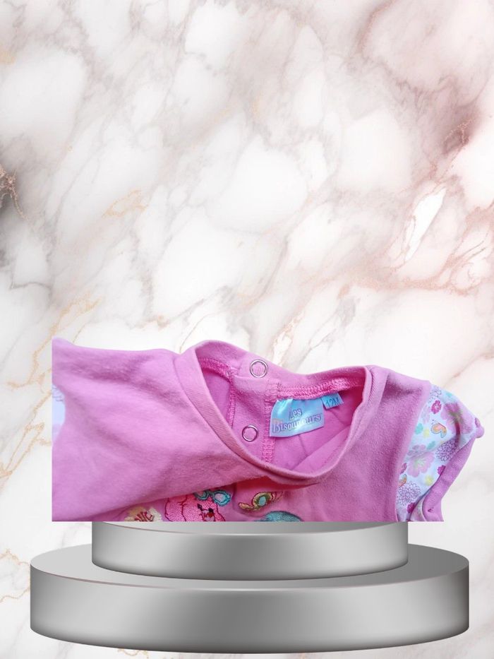 Le T-shirt pour bébé fille taille 12 mois Rose qui fait des câlins de loin ! - photo numéro 3