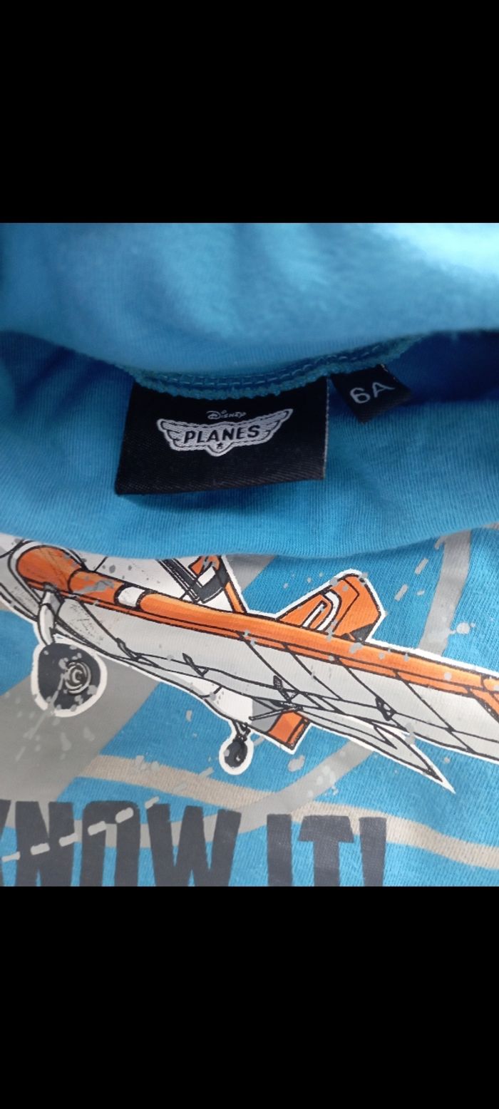 Sous pull rayé bleu Disney Planes 6 ans 3€ neuf - photo numéro 3