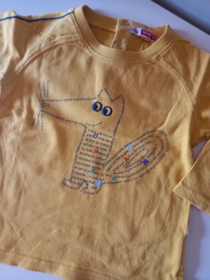 T-shirt longues manches garçon 18 mois - photo numéro 2