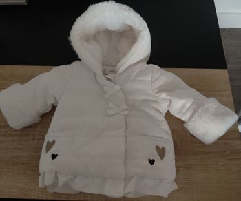 Doudoune bébé fille fourré à l'intérieur, 1 mois